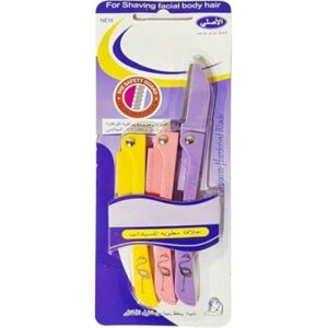ecvv 3 piece flamingos ladies razor for facial and body hair yellowpinkpurple multicolor 21.6